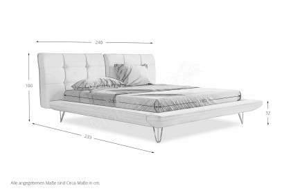 Milano von DONE.® - Polsterbett in Silver