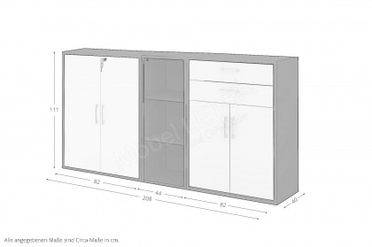 Big Profi Office von Mäusbacher - kleines Sideboard mit abschließbaren Türen
