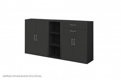 Big Profi Office von Mäusbacher - schmales Sideboard in Anthrazit supermatt