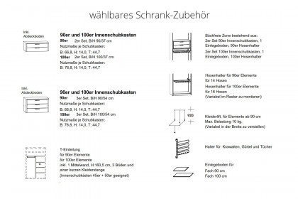 Multiline von SCHÖNER WOHNEN - Kleiderschrank mit Quadrateinsatztüren