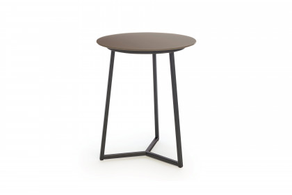 Connect-living von SCHÖNER WOHNEN - Couchtisch Glas taupe/ Metall anthrazit