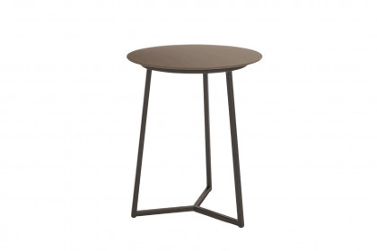 Connect-living von SCHÖNER WOHNEN - Couchtisch Glas taupe/ Metall anthrazit