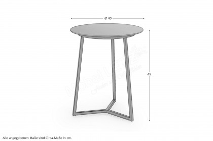 Connect-living von SCHÖNER WOHNEN - Couchtisch Glas taupe/ Metall anthrazit