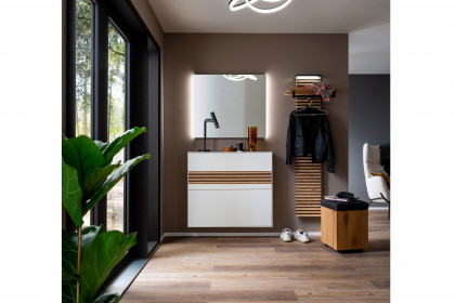 Yonna aus der SCHÖNER WOHNEN-Kollektion - Garderobe Lack weiß/ Kerneiche