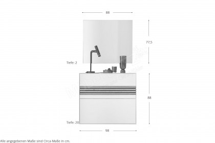 Yonna aus der SCHÖNER WOHNEN-Kollektion - Garderobe Lack weiß/ Kerneiche