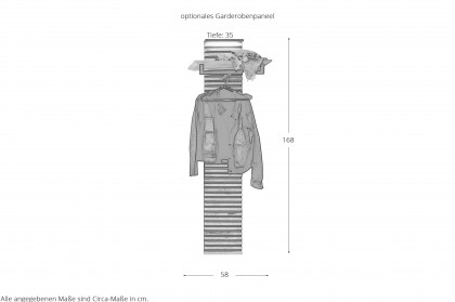 Yonna aus der SCHÖNER WOHNEN-Kollektion - Garderobe Lack weiß/ Kerneiche