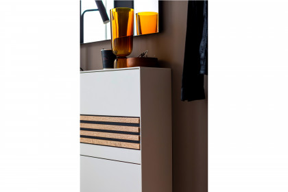 Yonna aus der SCHÖNER WOHNEN-Kollektion - Garderobe Lack weiß/ Kerneiche