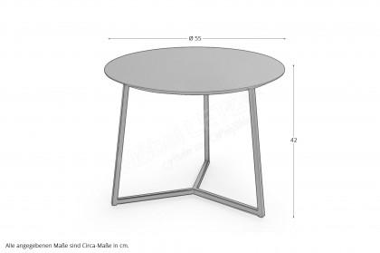 Connect-living von SCHÖNER WOHNEN - Couchtisch Glas taupe/ Metall