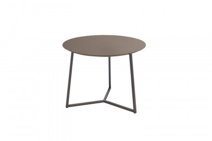 Connect-living von SCHÖNER WOHNEN - Couchtisch S411 Glas taupe/ Metall anthrazit