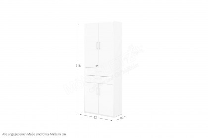 Big Profi Office von Mäusbacher - breiter Büroschrank in Ice White supermatt