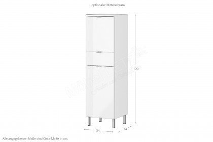 GW-Mauresa von Germania - Badezimmer in Graphit/ Weiß