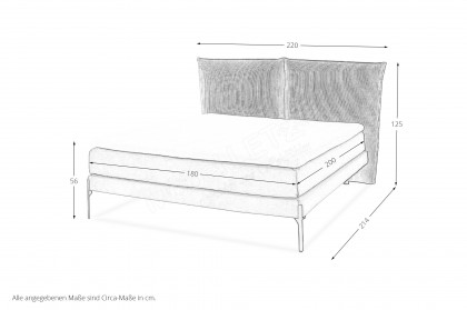Vita von SCHÖNER WOHNEN - Boxspringbett 180 altrosa