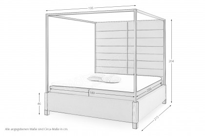 MR My Heaven von Musterring - Polster-Himmelbett KT2 anthrazit