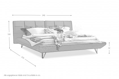 Milano von DONE.® - Polsterbett in graphite