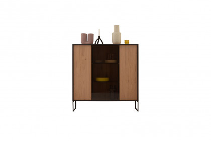 Yola von SCHÖNER WOHNEN - Highboard 6134 Kerneiche natur/ Metall