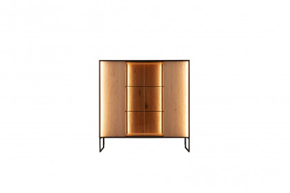 Yola von SCHÖNER WOHNEN - Highboard 6134 Kerneiche natur/ Metall