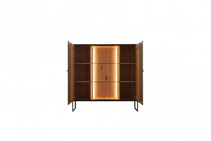 Yola von SCHÖNER WOHNEN - Highboard 6134 Kerneiche natur/ Metall