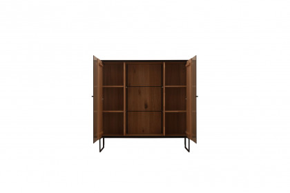 Yola von SCHÖNER WOHNEN - Highboard 6134 Kerneiche natur/ Metall
