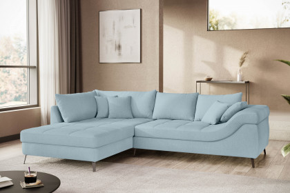 Portofino von Nova Via - Ecksofa Variante links blue-grey