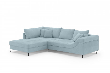 Portofino von Nova Via - Ecksofa Variante links blue-grey