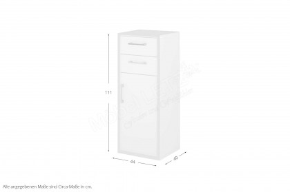 Big Profi Office von Mäusbacher - kleiner Schrank in Ice White supermatt