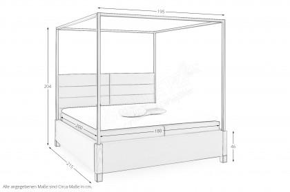 MR My Heaven von Musterring - Polster-Himmelbett KT1 in Anthrazit