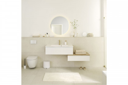 Stockholm von SCHÖNER WOHNEN - Badezimmer in Edelweiß matt/ Cuneo Eiche