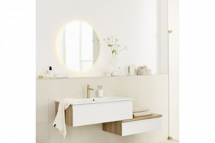 Stockholm von SCHÖNER WOHNEN - Badezimmer in Edelweiß matt/ Cuneo Eiche