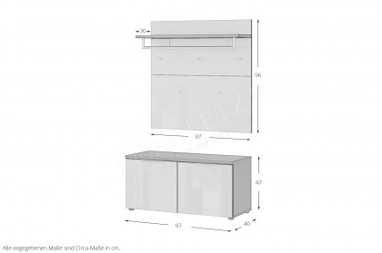 GW-Genova von Germania - Garderobe in Glas Kaschmir