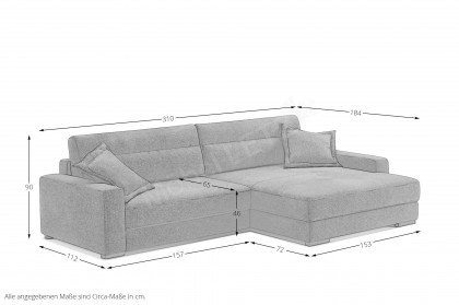 Marcello von Nova Via - Sofa Ausführung rechts graphite
