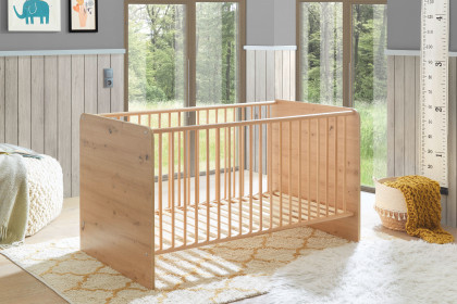 Birta von BEGABINO - Babybett Eiche Artisan Nachbildung