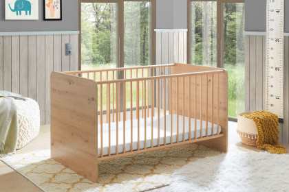 Birta von BEGABINO - Babybett Eiche Artisan Nachbildung