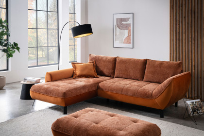 Bellini-LE25 von Exxpo - Ecksofa links rust