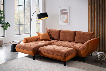 Bellini-LE25 von Exxpo - Ecksofa links rust