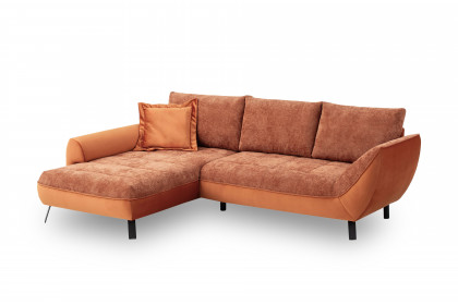 Bellini-LE25 von Exxpo - Ecksofa links rust