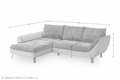 Bellini-LE25 von Exxpo - Ecksofa links rust