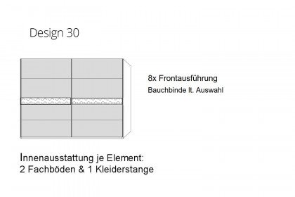 Multiline von SCHÖNER WOHNEN - Schrank mit Schwebetüren und Bauchbinde