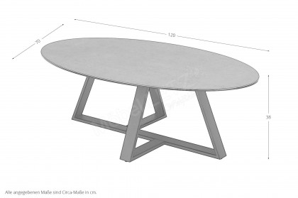 Elbing von A Better Place - Couchtisch mit Glas und Keramik