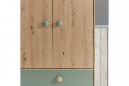 Birta von BEGABINO - Babyzimmer-Set Eiche Artisan - salbeigrün