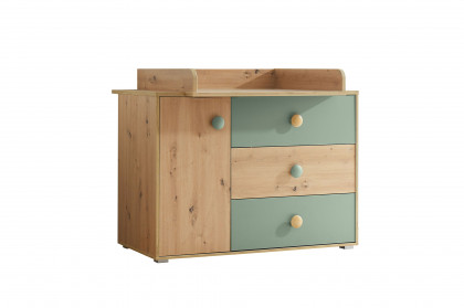 Birta von BEGABINO - Babyzimmer-Set Eiche Artisan - salbeigrün