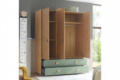 Birta von BEGABINO - Babyzimmer-Set Eiche Artisan - salbeigrün