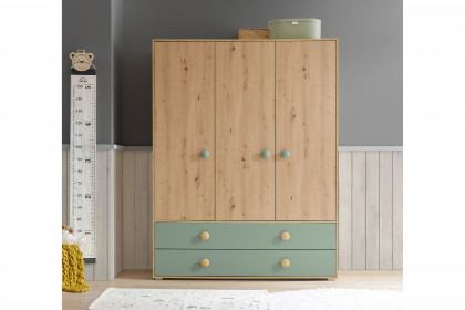 Birta von BEGABINO - Babyzimmer-Set Eiche Artisan - salbeigrün