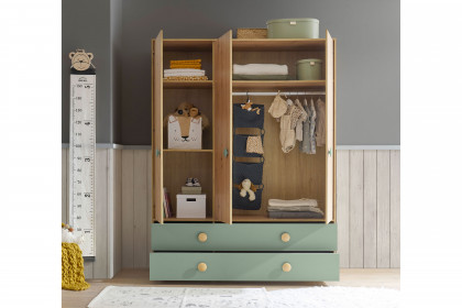 Birta von BEGABINO - Babyzimmer-Set Eiche Artisan - salbeigrün