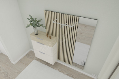 GEZA von Sudbrock - Garderobe in Blütenweiß/ Eiche milk