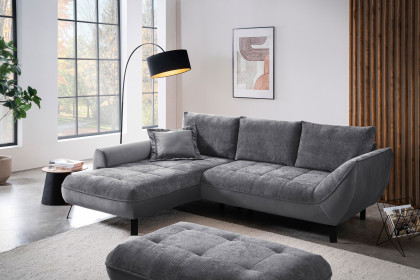 Bellini-LE25 von Exxpo - Ecksofa Variante links anthrazit-graphite