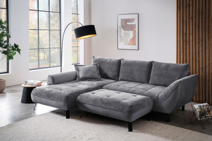 Bellini-LE25 von Exxpo - Ecksofa Variante links anthrazit-graphite