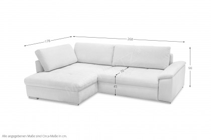 Casa Grande-LE24 von Exxpo - Eckcouch links snow