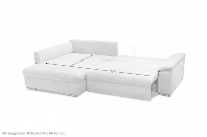 Casa Grande-LE24 von Exxpo - Eckcouch links snow