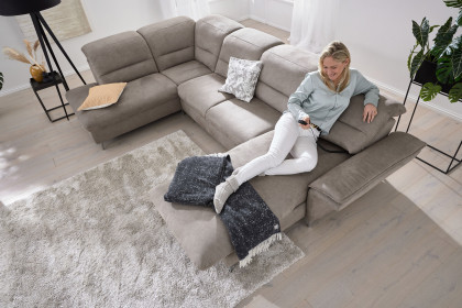 MR 1390 von Musterring - Wohnlandschaft Ausführung links stone