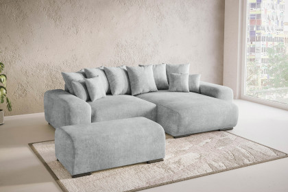 Glamour de Luxe II von Nova Via - Eckcouch rechts silver